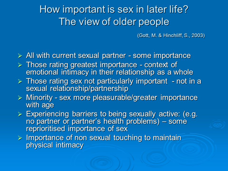 Ageing Intimacy Sexuality in later life. Dr Allyson Waite ppt